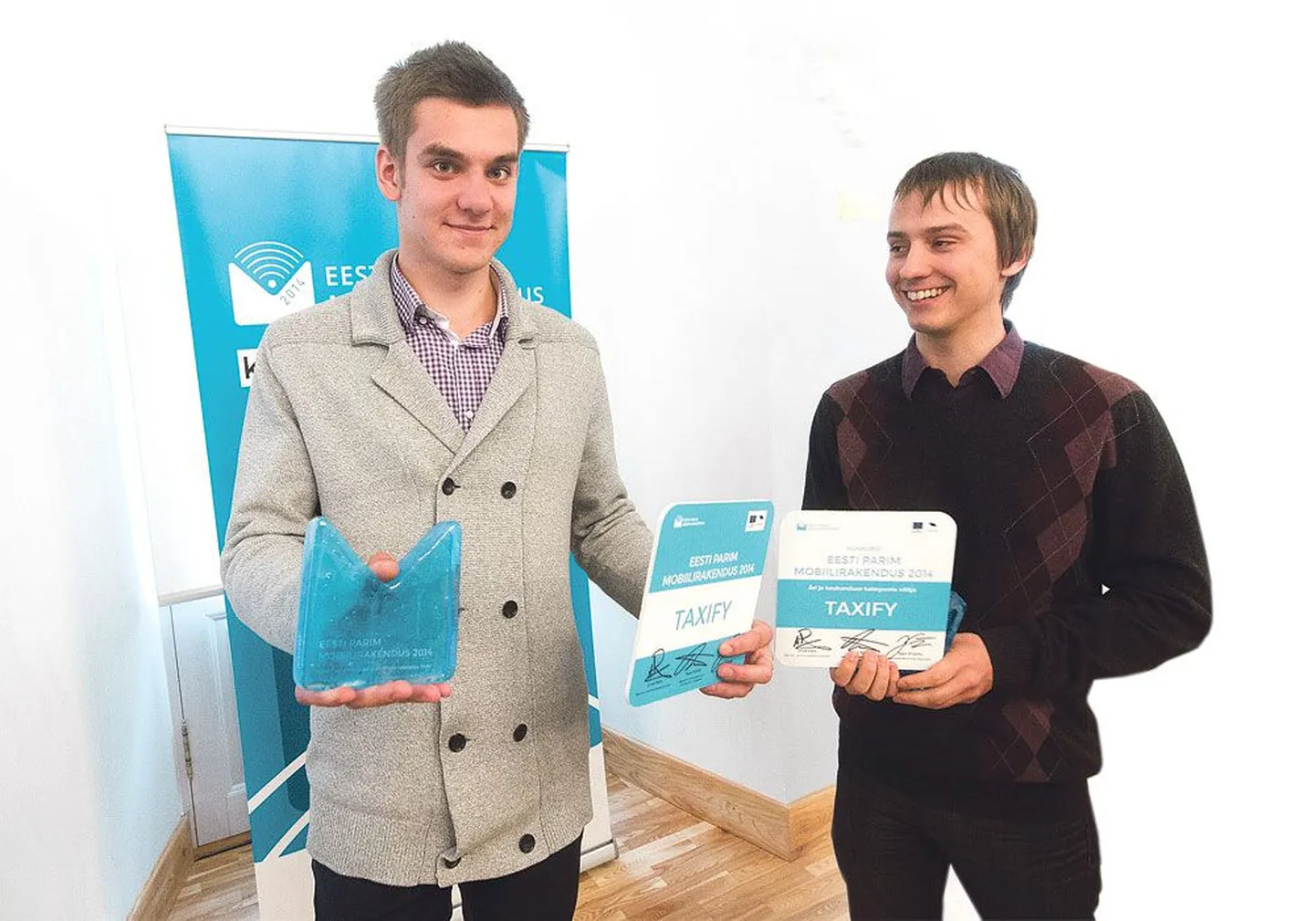 Мобильное приложение Taxify придумали Маргус Виллиг и Оливер Лейсалу, за что в июне прошлого года получили премию.