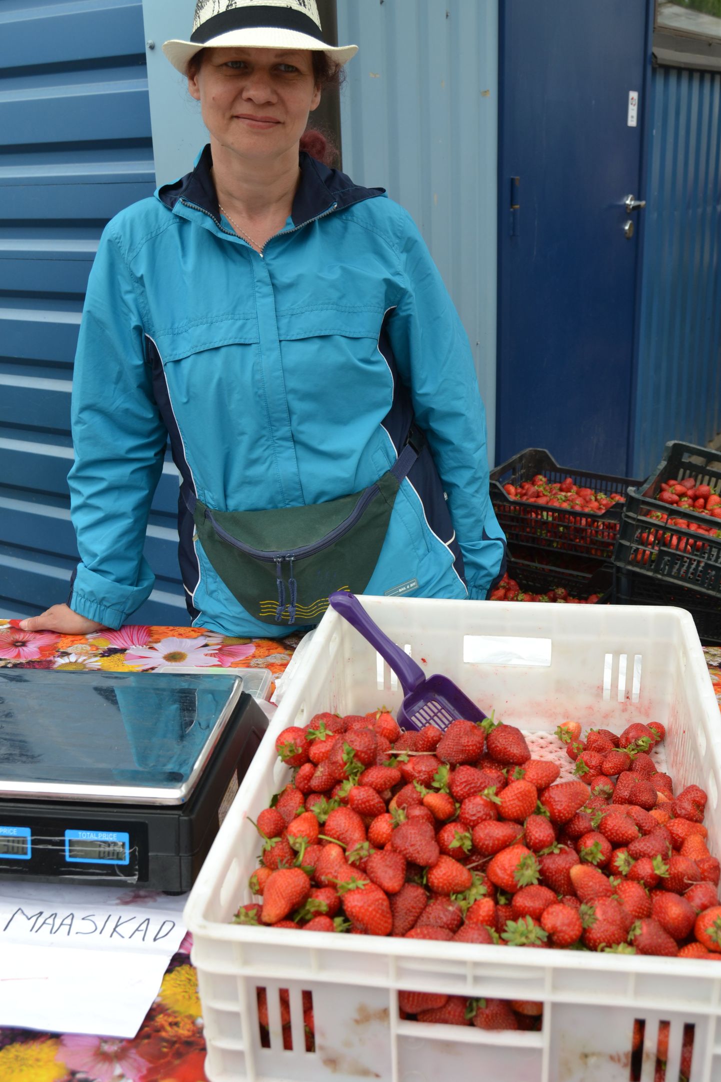 Merge Ramp, kes neljapäeva lõunaks oli juba korraliku koguse Poola maasikaid maha jõudnud müüa, kinnitab, et ostjaid jagub – eriti turupäevadel.