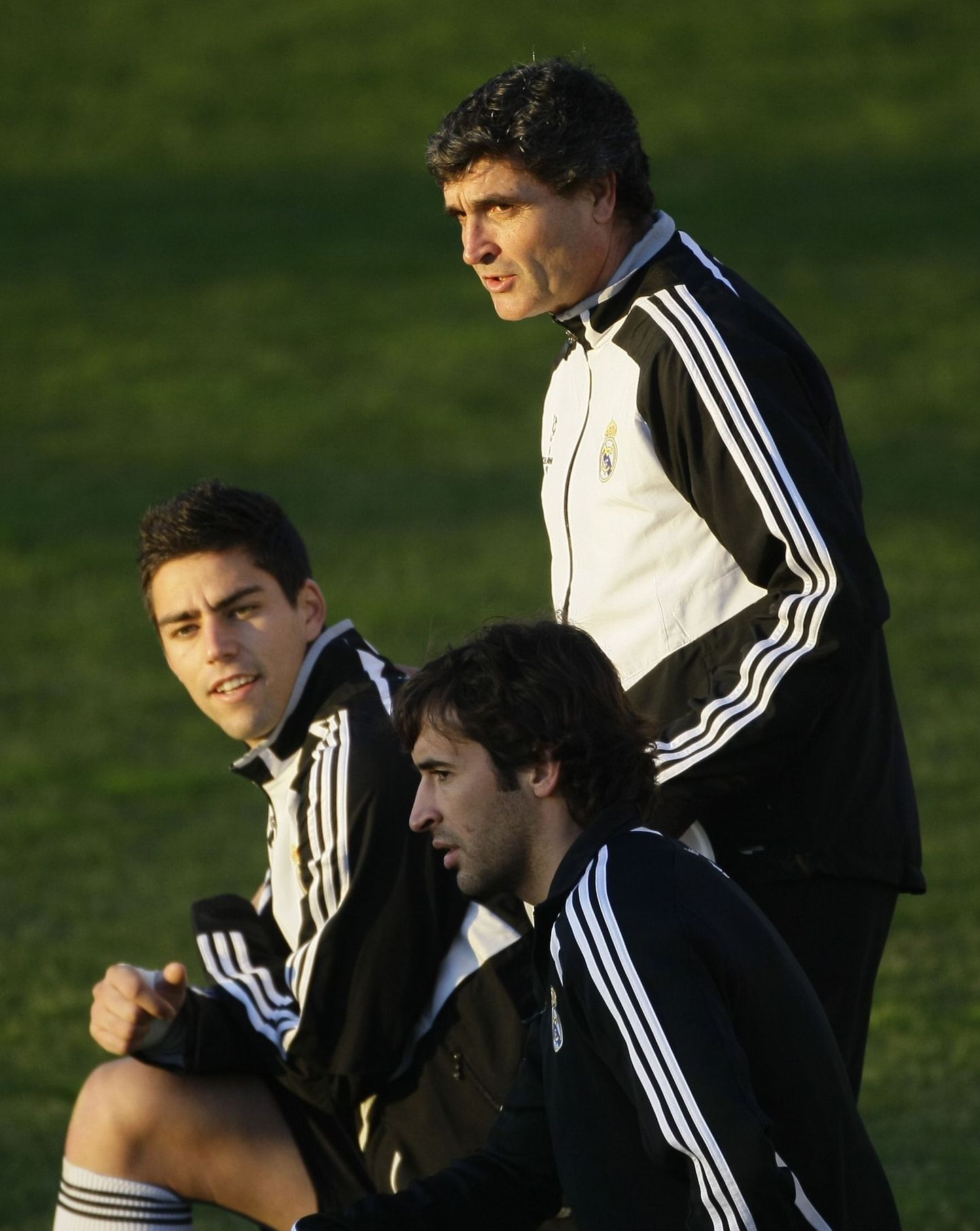 Madridi Reali uus peatreener Juande Ramos hoolealuseid treenimas.