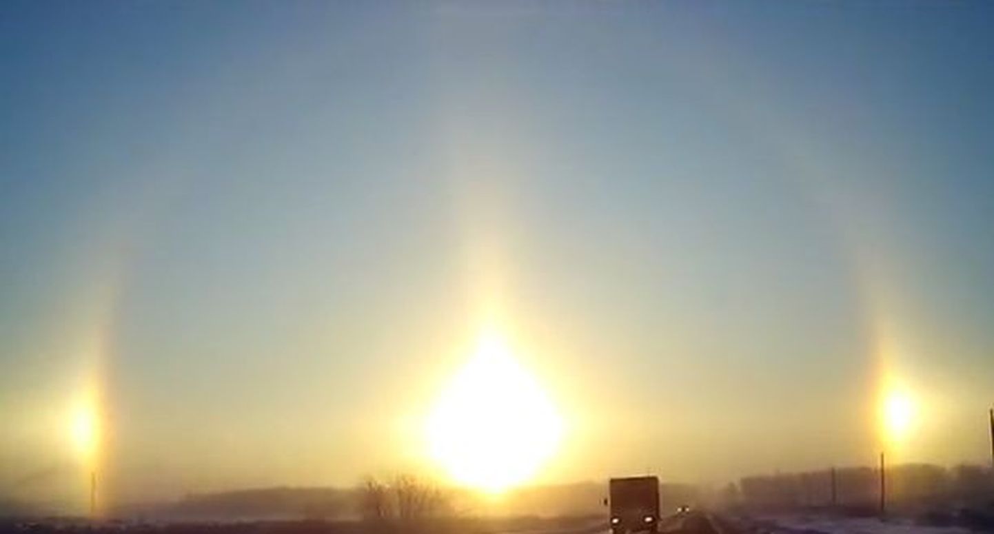 Venemaal Tšeljabinskis nähti kolme päikese tõusu