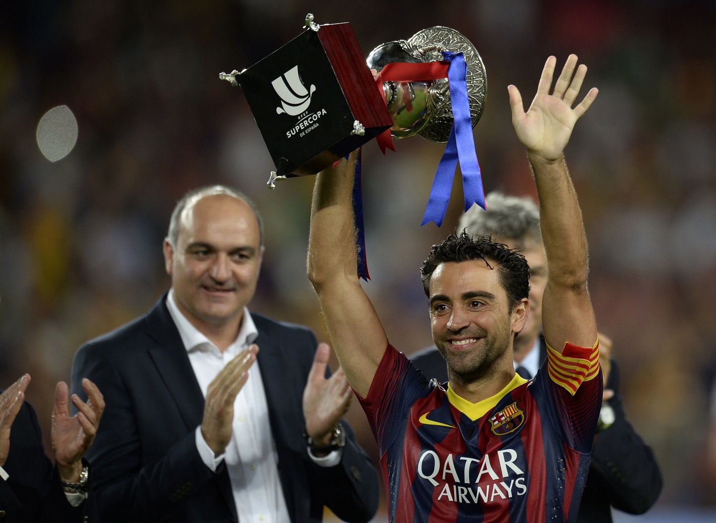 FC Barcelona poolkaitsja Xavi.