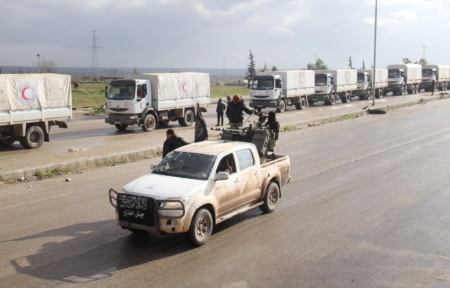 Punase Poolkuu abikonvoi möödunud nädalal Süürias Idlibi provintsis.