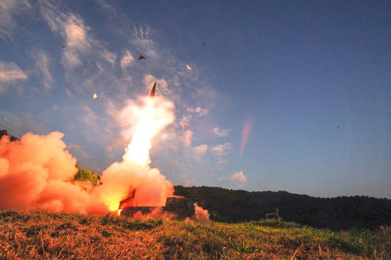 Pühapäevane raketikatsetus Põhja-Koreas. Foto: HANDOUT/AFP/Scanpix