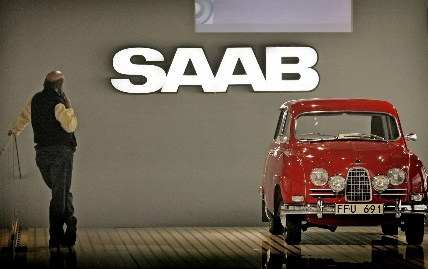 Saabi mudel automuuseumis Trollhättanis, kus asub ka firma üks tehastest.