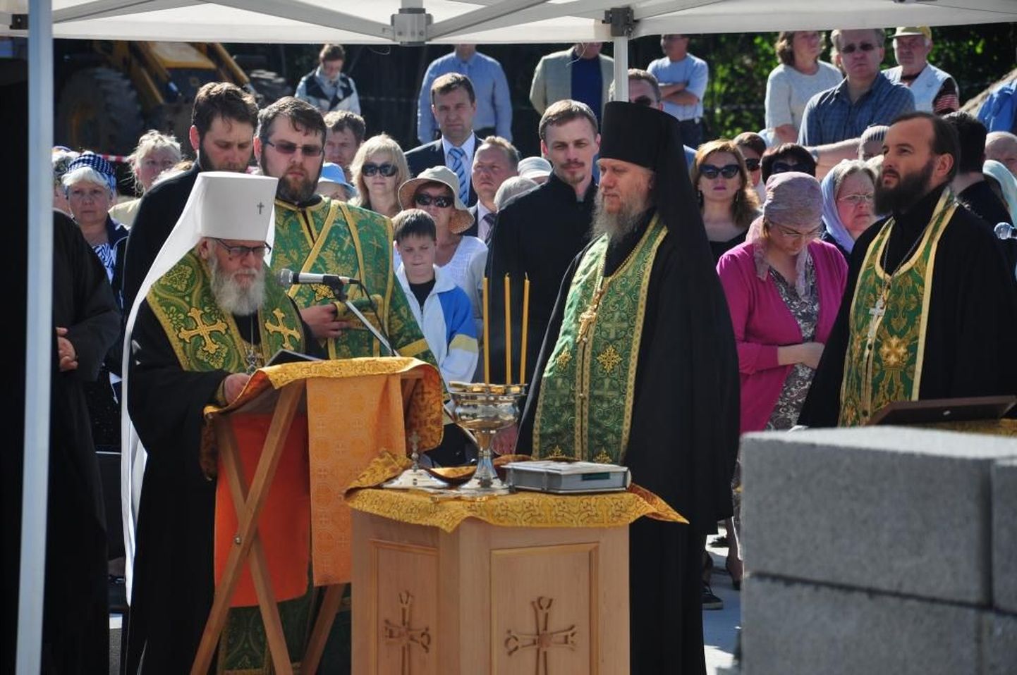 Заложен краеугольный камень православной церкви Палдиски