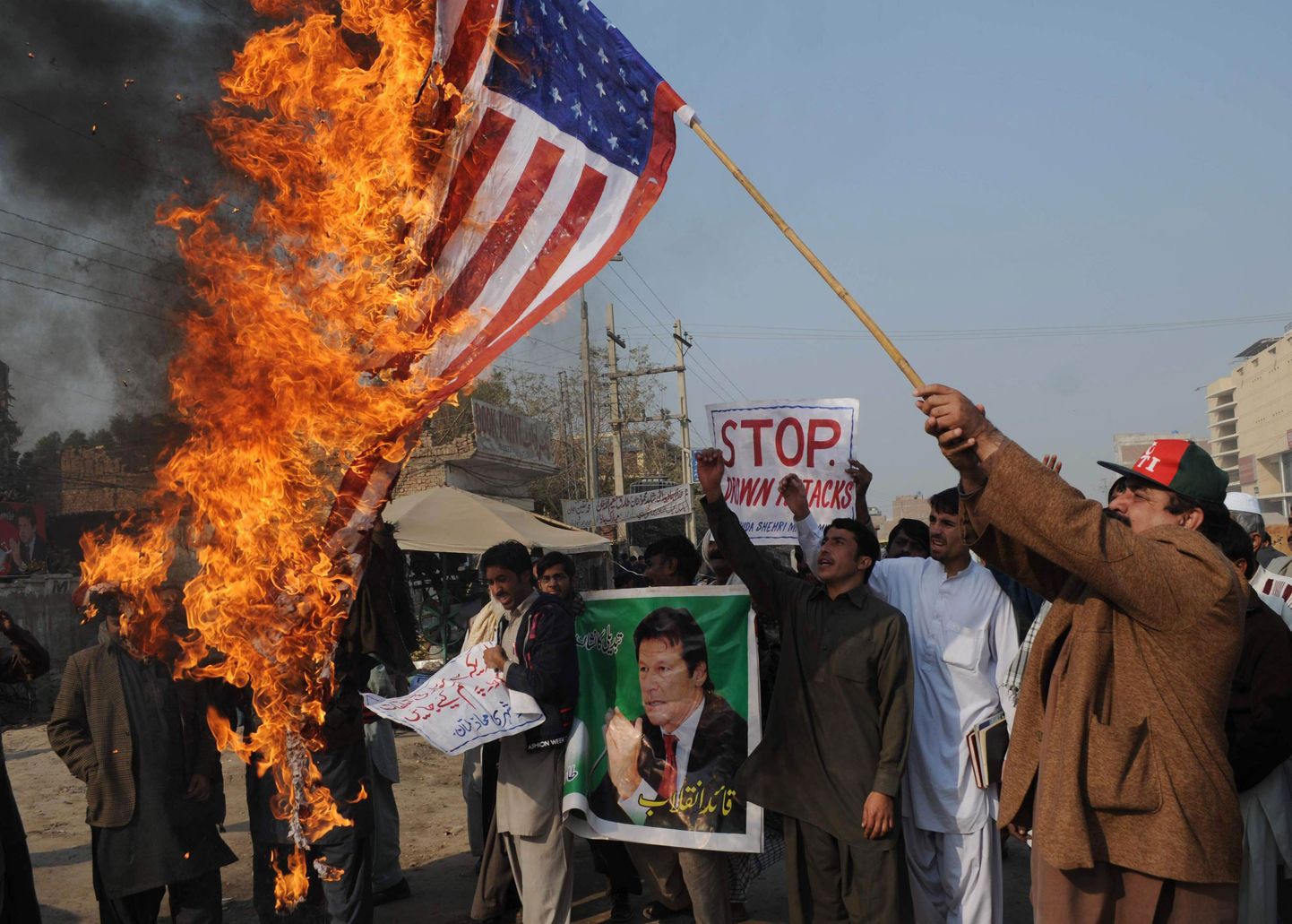 USA droonirünnakute vastane meeleavaldus Pakistanis Pandžabi provintsis.