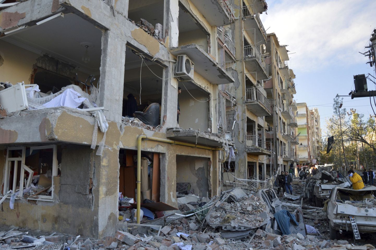 Plahvatuse purustused Diyarbakiris.