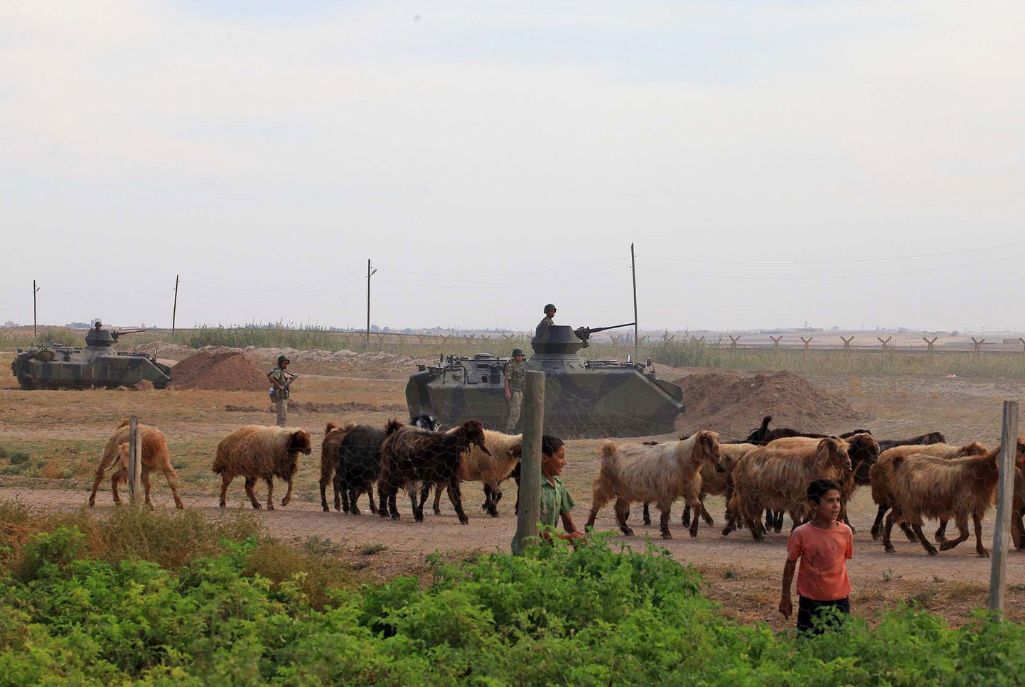 Türgi armee tugipunkt Süüria piiri juures.