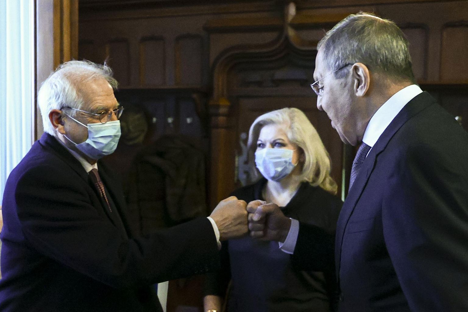 ELi kõrge välis- ja julgeolekupoliitika esindaja Josep Borrell ja Venemaa välisminister Sergei Lavrov reedel Moskvas.