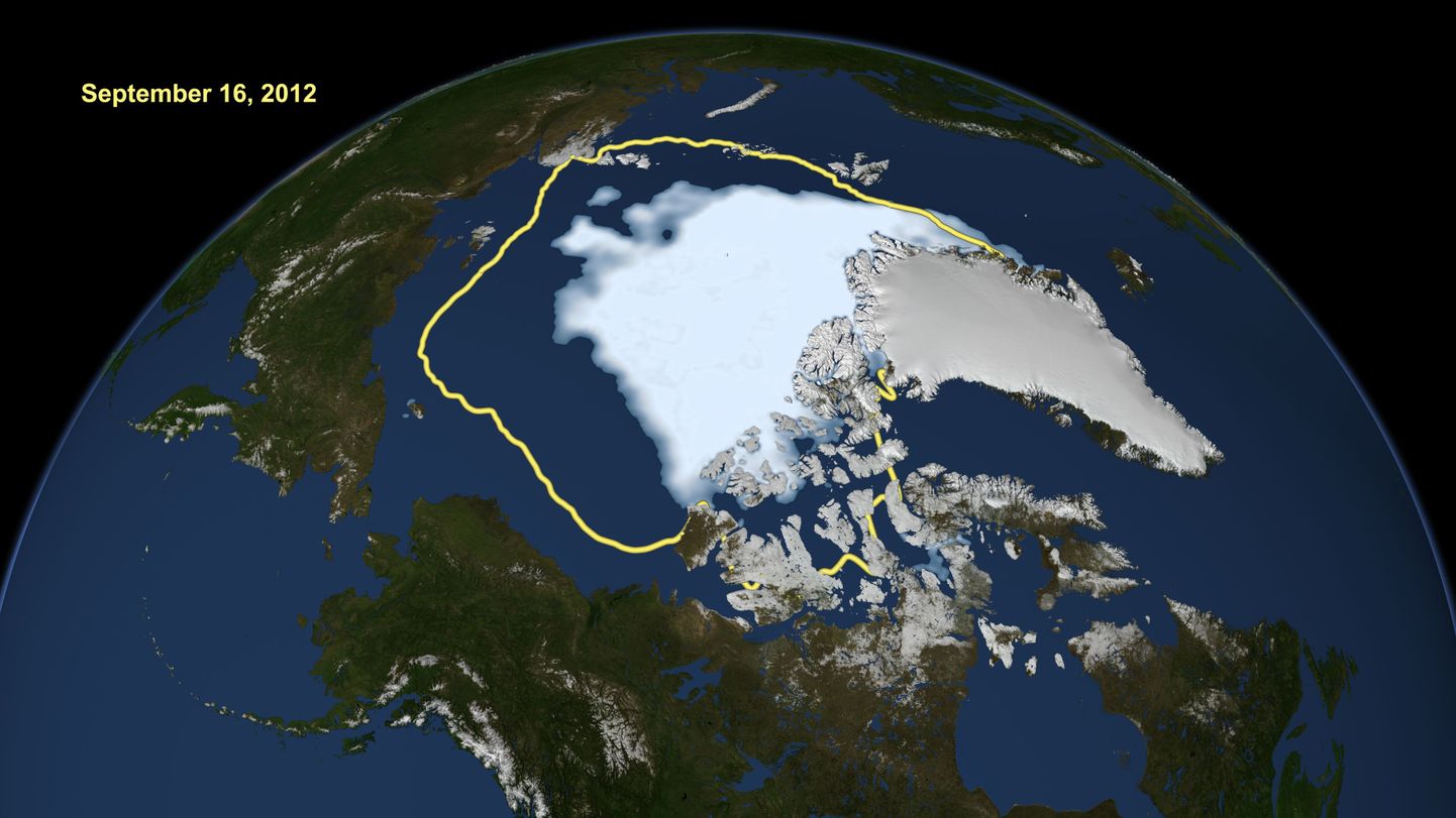 NASA satelliidipilt näitab, kui palju on jääkate Arktikas vähenenud
