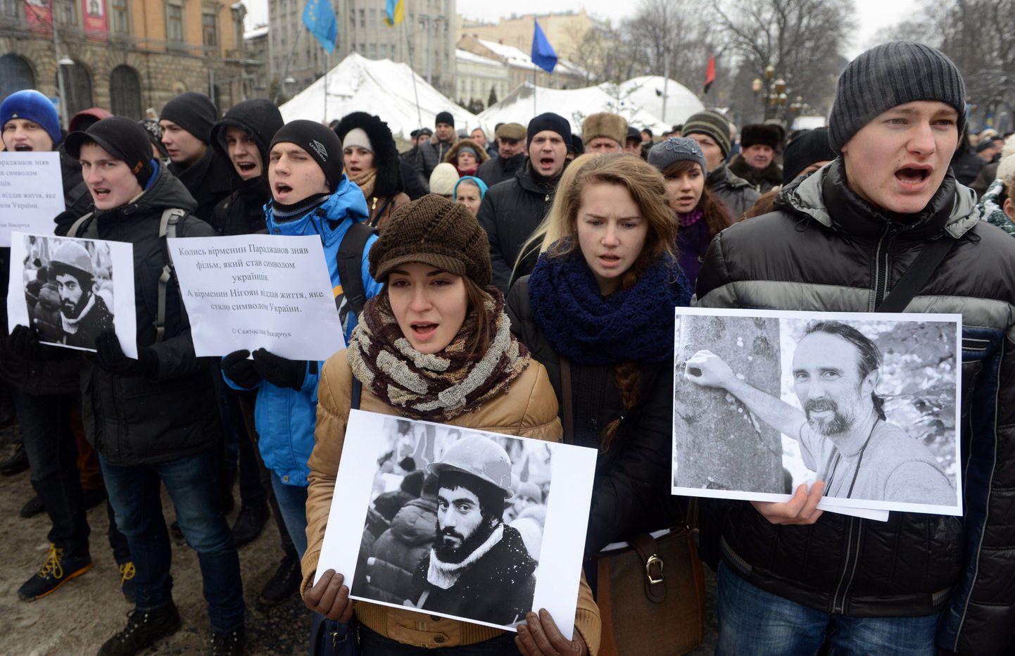 Lvivis toimus täna rahutustes hukkunute mälestamine.