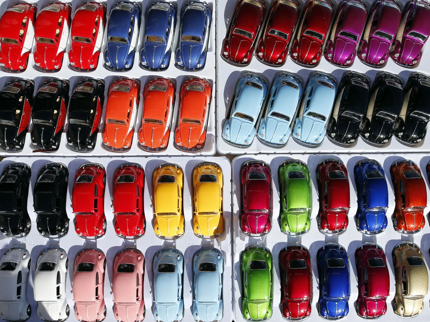 Volkswagen Põrnika miniatuursed mudelid.