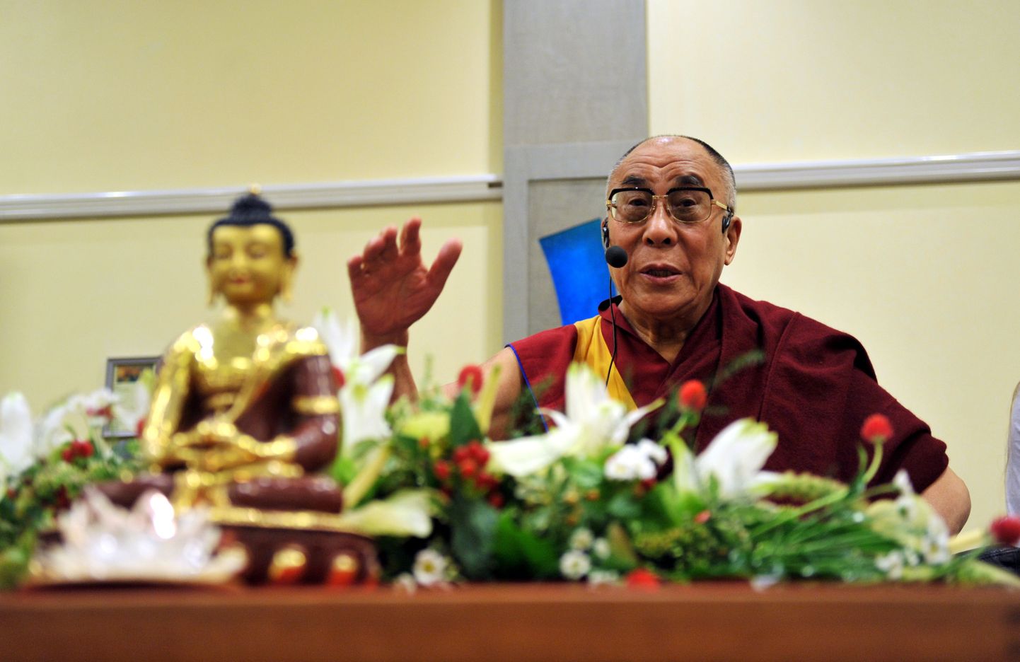 Täna Eestisse visiidile saabunud dalai-laama Tenzin Gyatso.