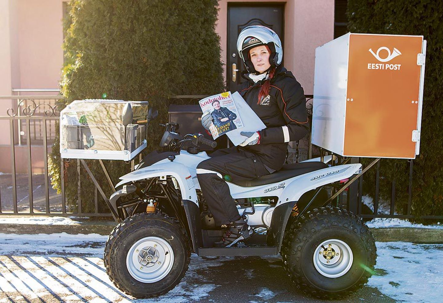 Merje Pronini sõnutsi oli tal eilse 15 miinuskraadiga ATV roolis hoopis palav.