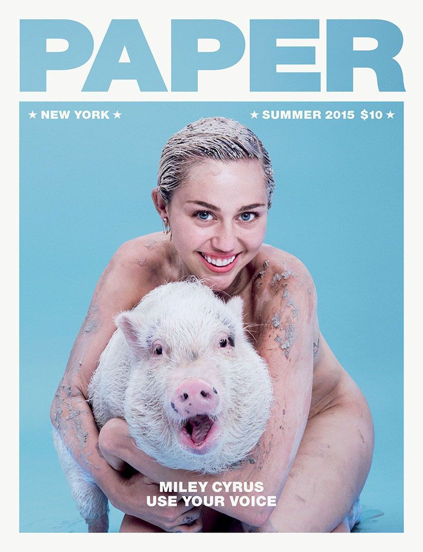 Miley Cyrus ajakirja Paper esikaanel
