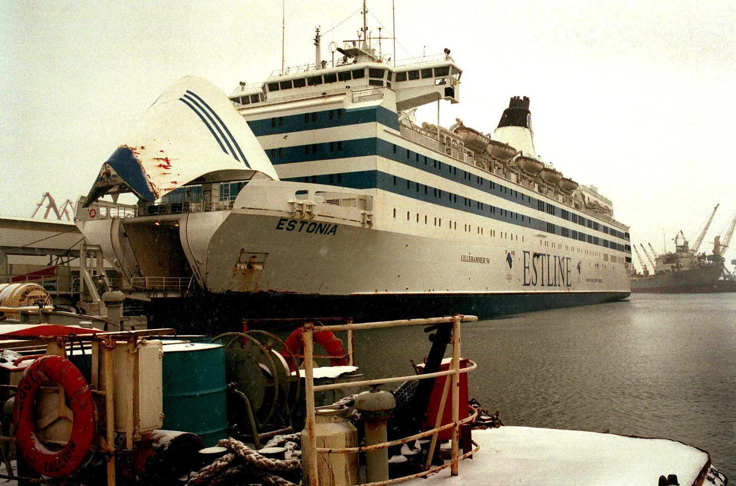 Reisiparvlaev Estonia Tallinna sadamas.