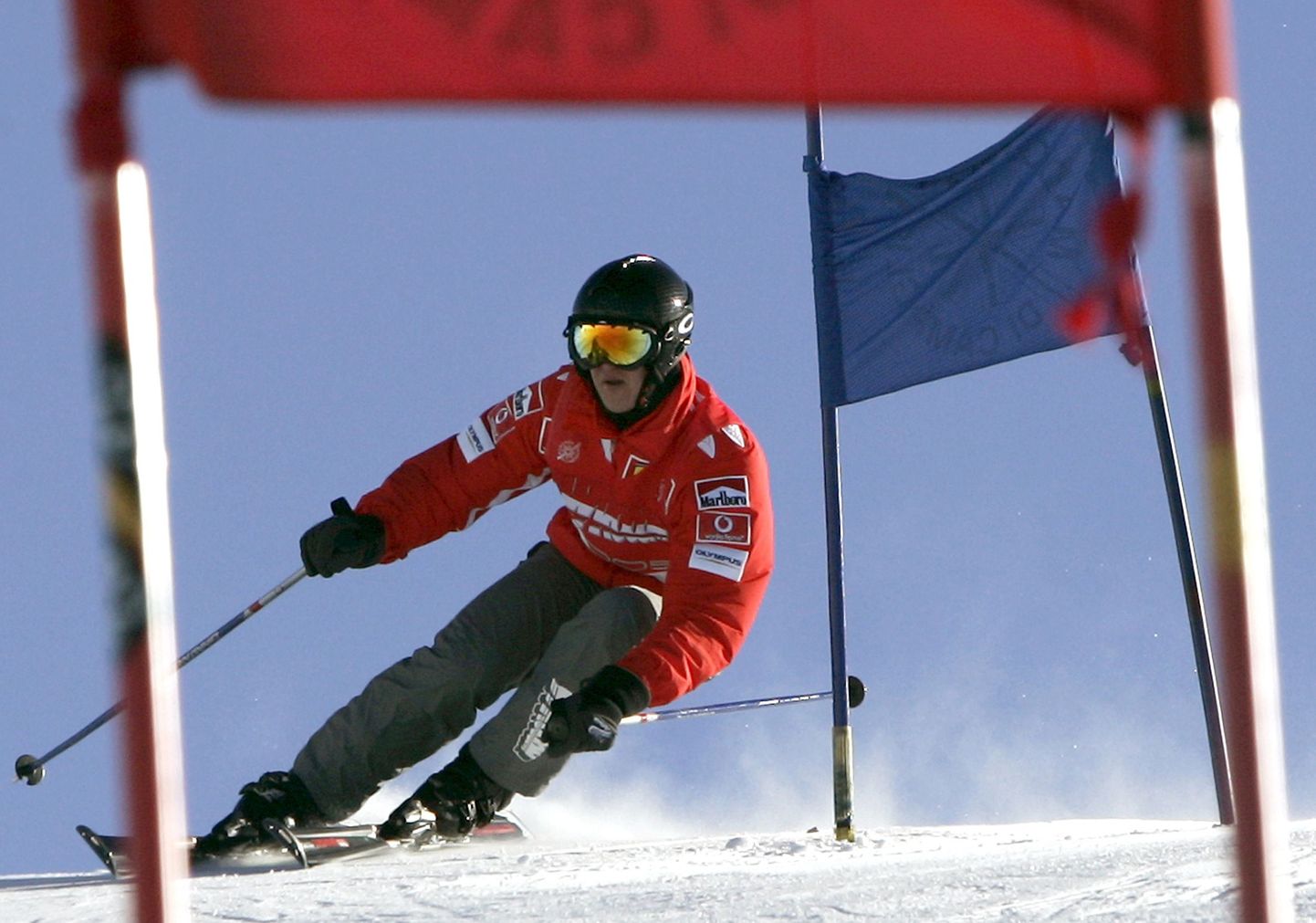 Michael Schumacher mäesuusanõlval.
