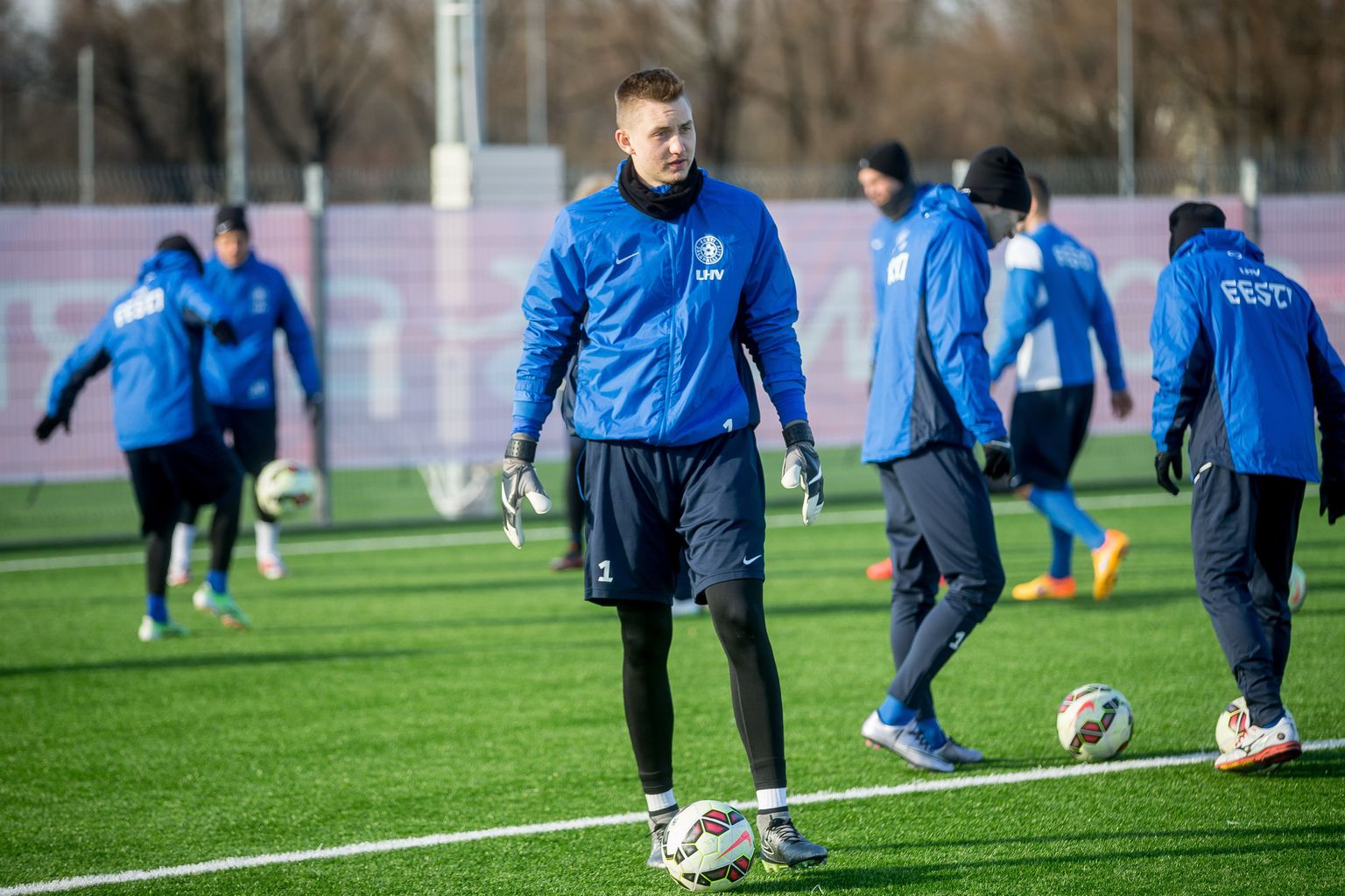 Andreas Vaikla Eesti koondise treeningul