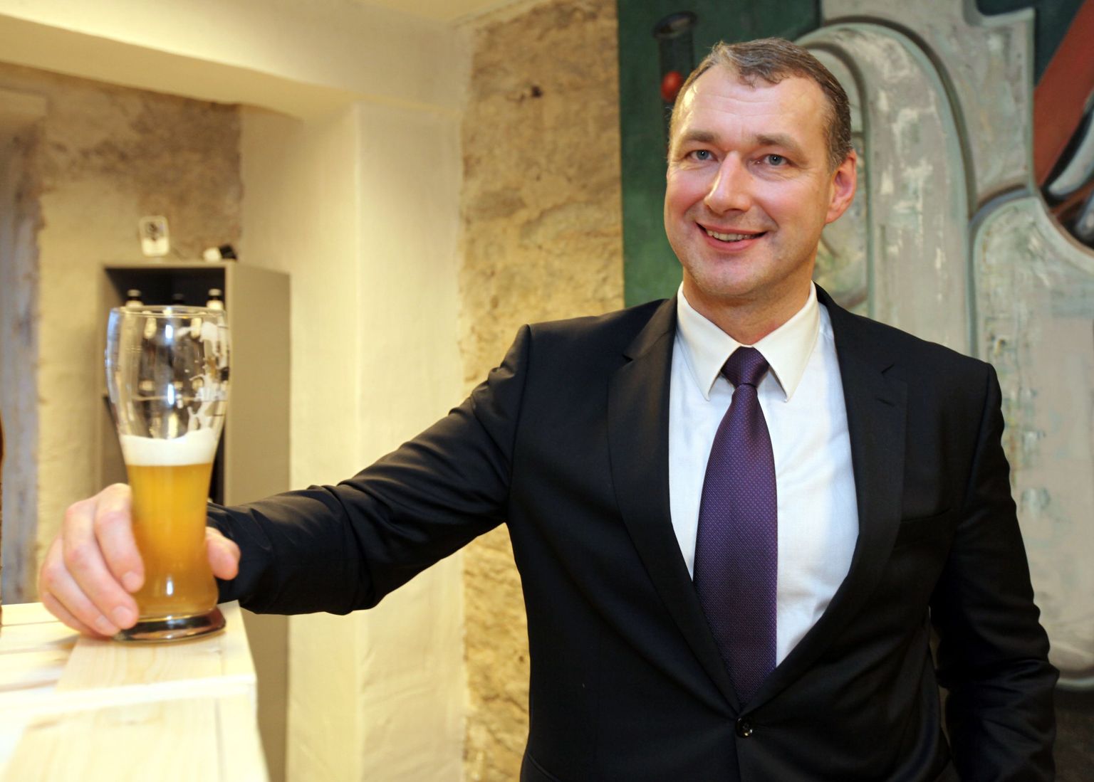 Tarmo Noop A Le Coqi uue õlle esitlusel
