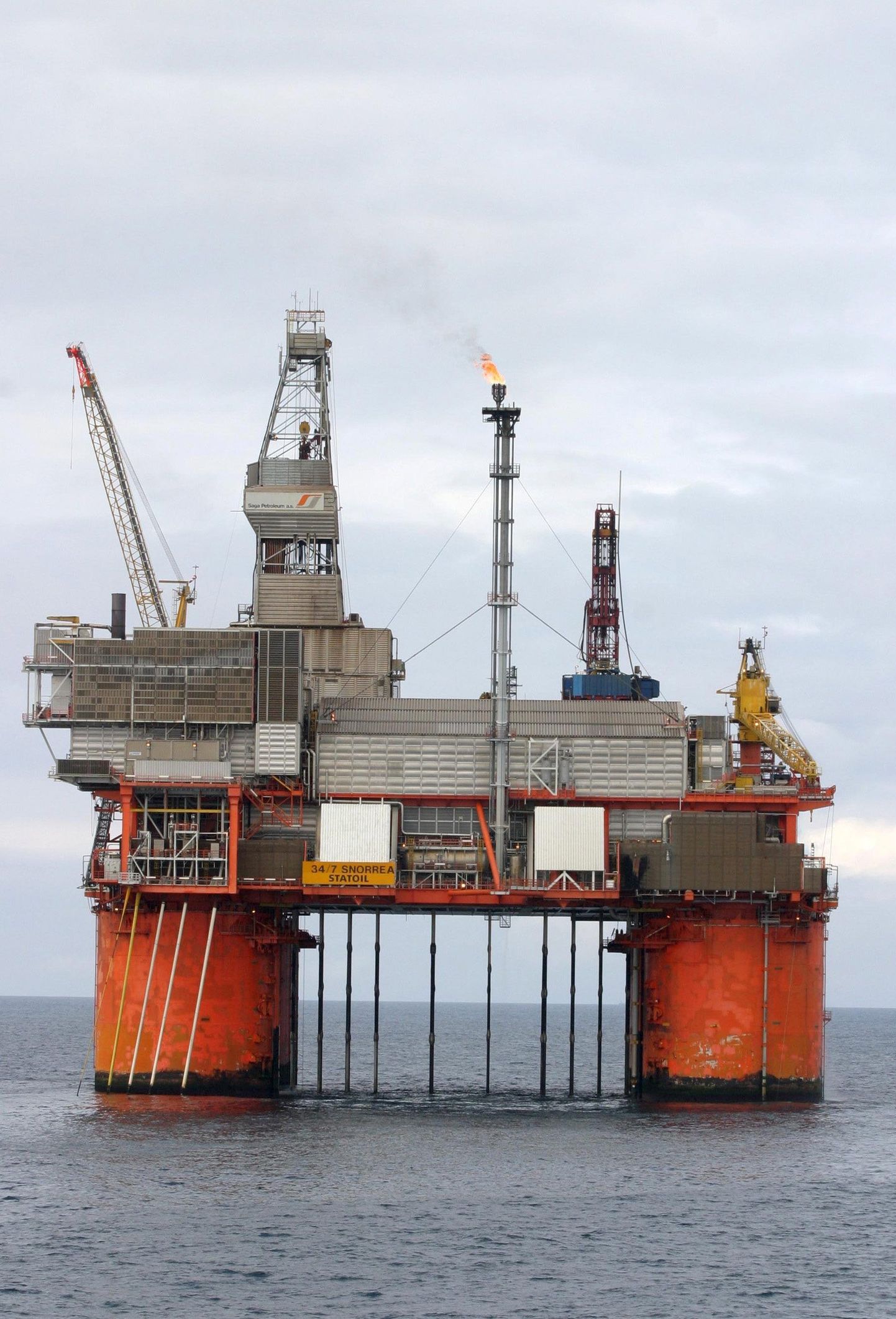 Statoilil on Põhjamerel nii nafta- kui gaasiplatvorme. Fotol on naftaplatvorm Snorre A.