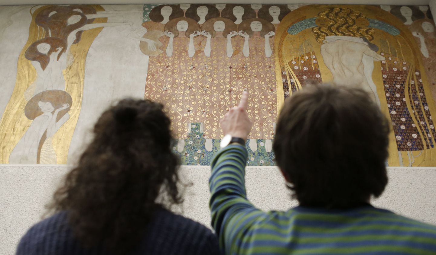 Gustav Klimti teos «Beethoven Frieze» Viinis asuvas muuseumis.