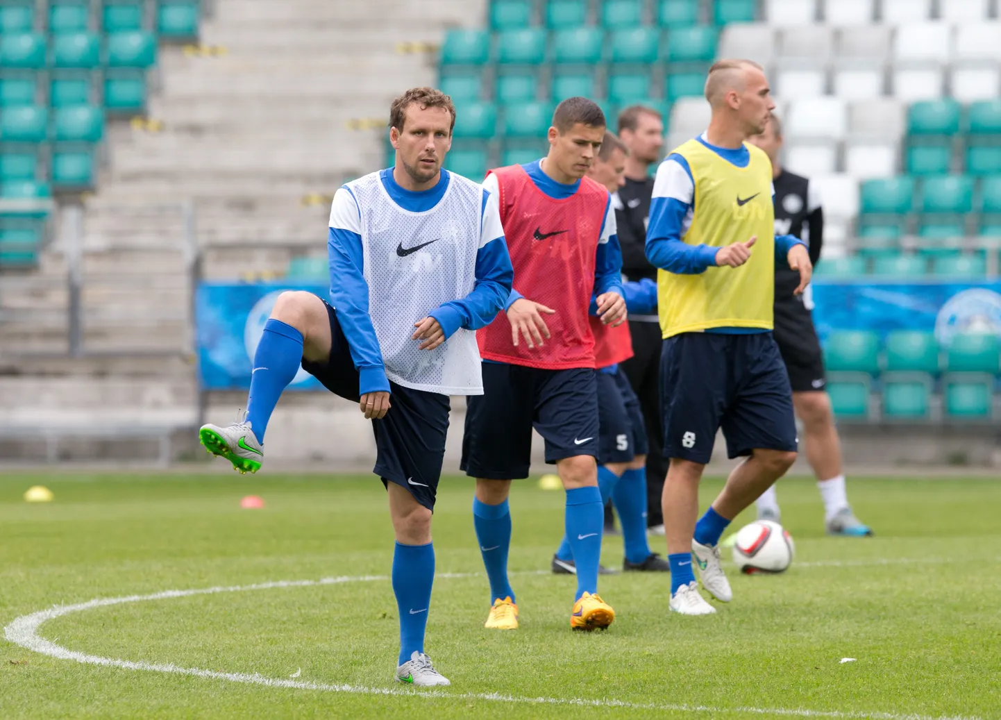 Eesti jalgpallikoondise viimane treening enne EM-valikmängu Leeduga.