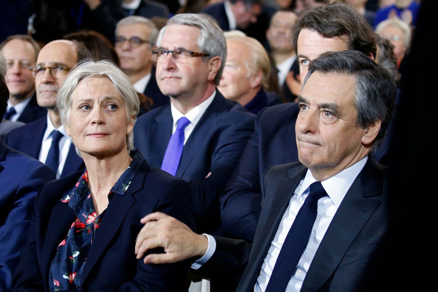 Prantsuse konservatiivide presidendikandidaat François Fillon ja tema abikaasa Penelope.