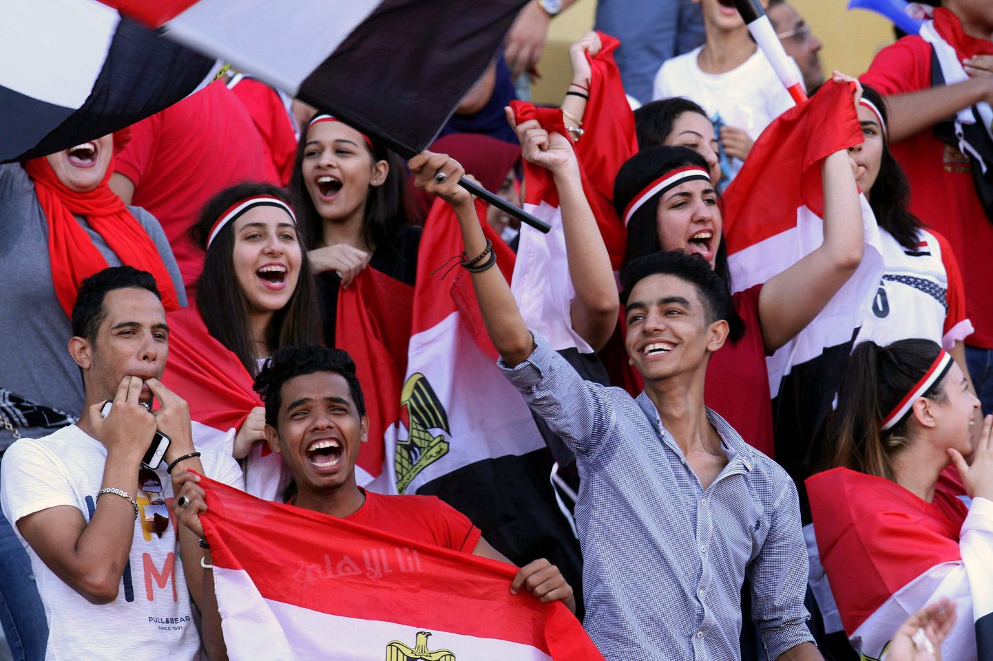 Egiptuse jalgpallikoondise toetajad.