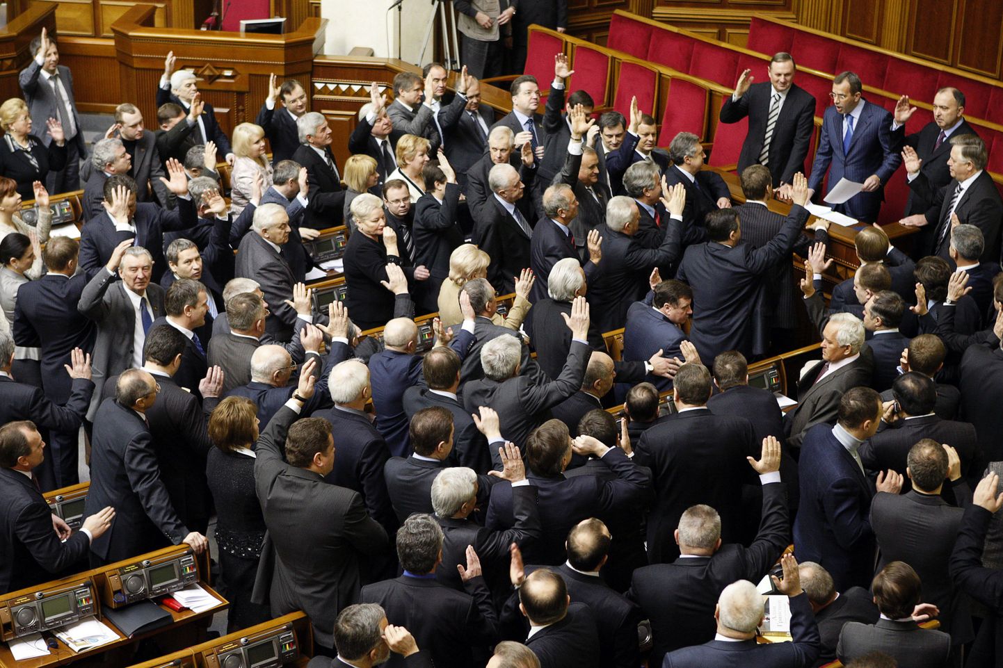 Koalitsiooni moodustamine Ukraina parlamendis Kiievis 2010. aasta märtsis.