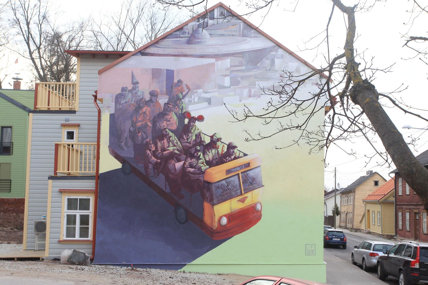 Poola kunstnike Sepe ja Chazme töö Marja tänava treppide juures.