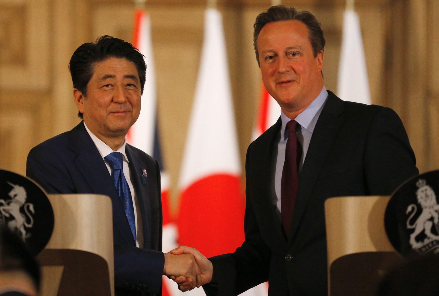 Briti peaminister David Cameron ja Jaapani peaminister Shinzo Abe.