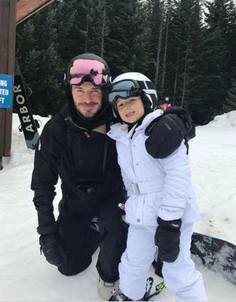 David Beckham ja ta tütar Harper / Scanpix