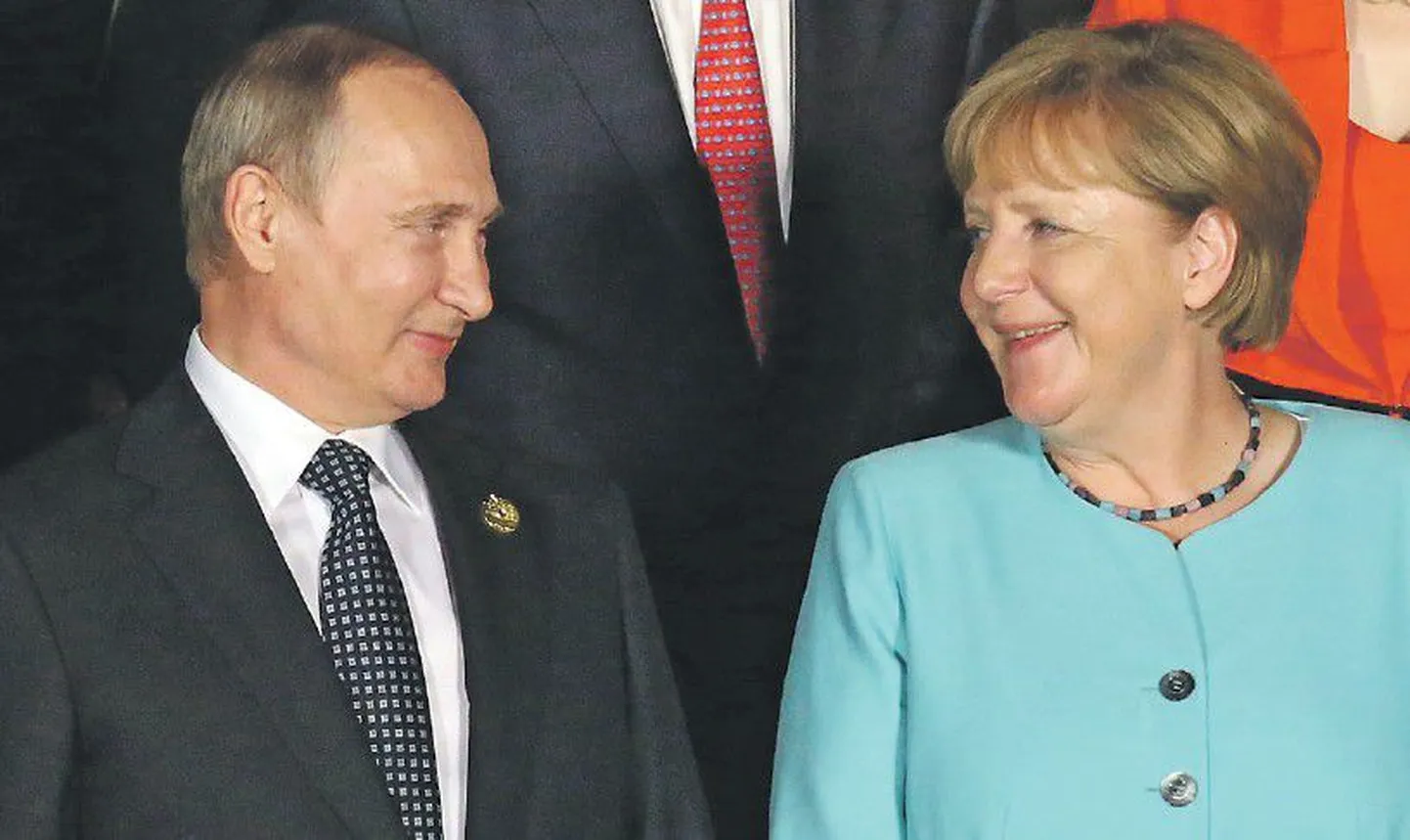 Президент России Владимир Путин и канцлер Германии Ангела Меркель на саммите G20 в Китае.