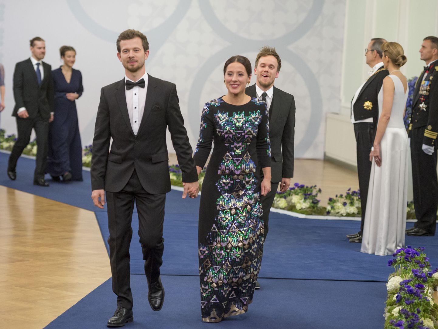 Presidendi noore kultuuritegelase preemia laureaat Jalmar Vabarna ja Sandra Sillamaa.