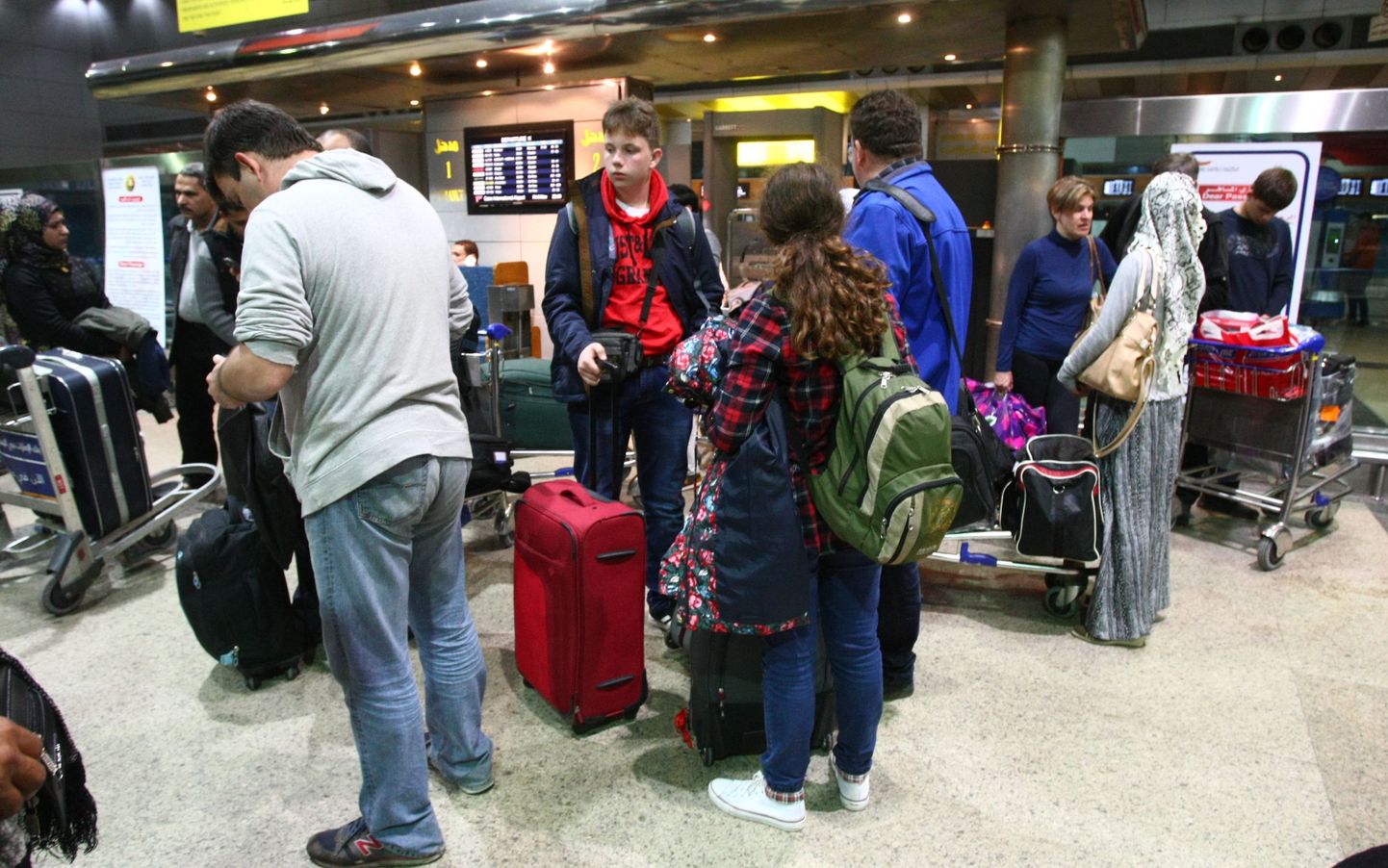Reisijad Kairo lennujaamas.