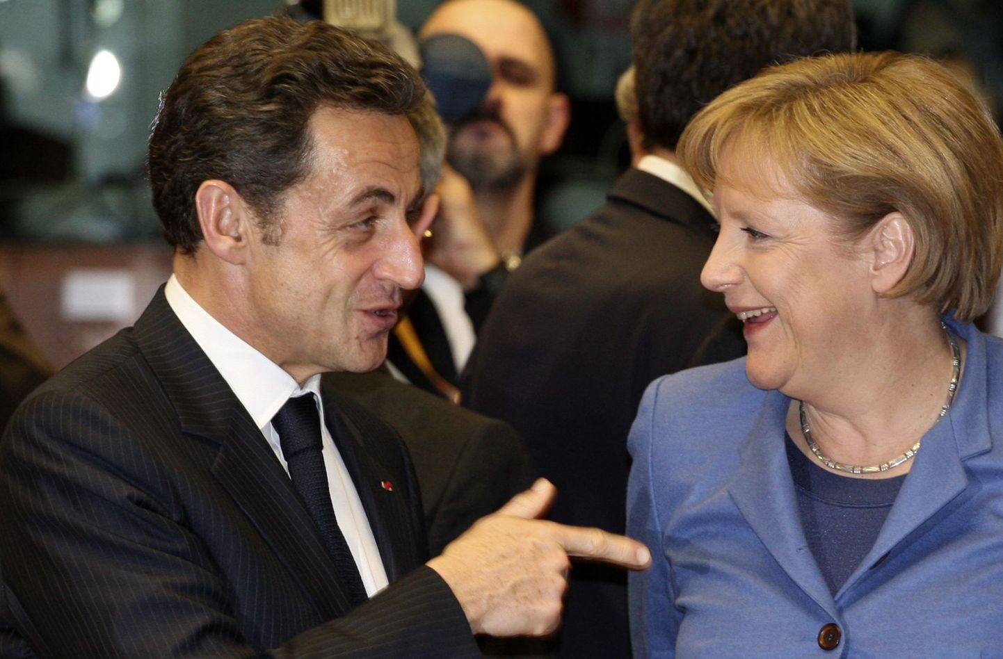 Prantsusmaa president Nicolas Sarkozy ja Saksamaa kantsler Angela Merkel.