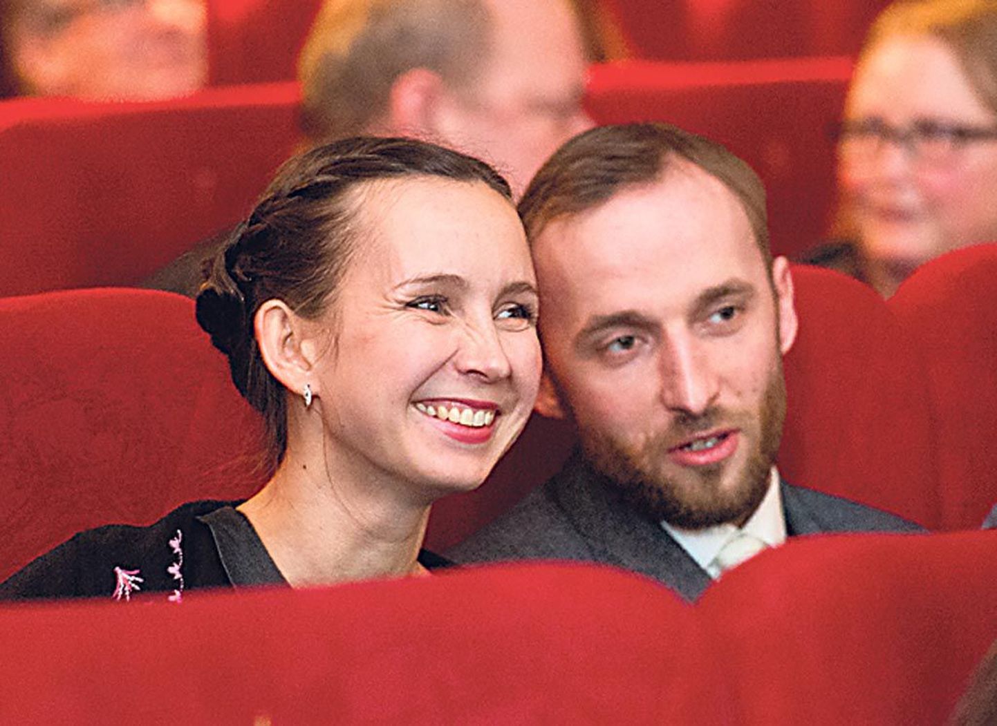 Näitlejad Ursula Ratasepp ja Märt Avandi “Vehkleja” esilinastusel Tallinnas.