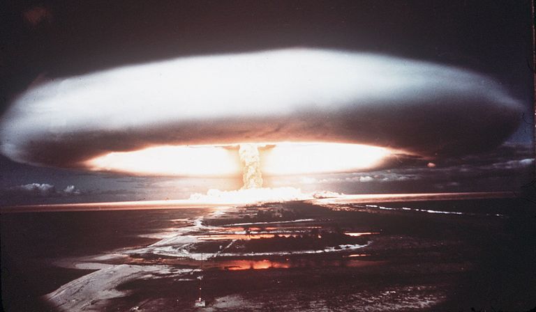 Tuumapommi katsetus ja tuumaseen Vaikse ooekani Mururoa atollil    -/AFP/Scanpix