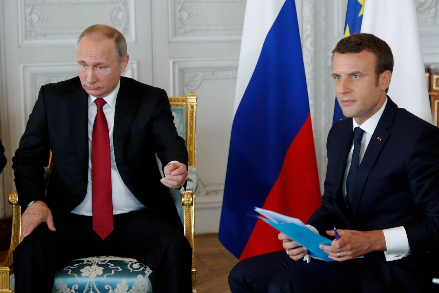 Emmanuel Macron ja Vladimir Putin