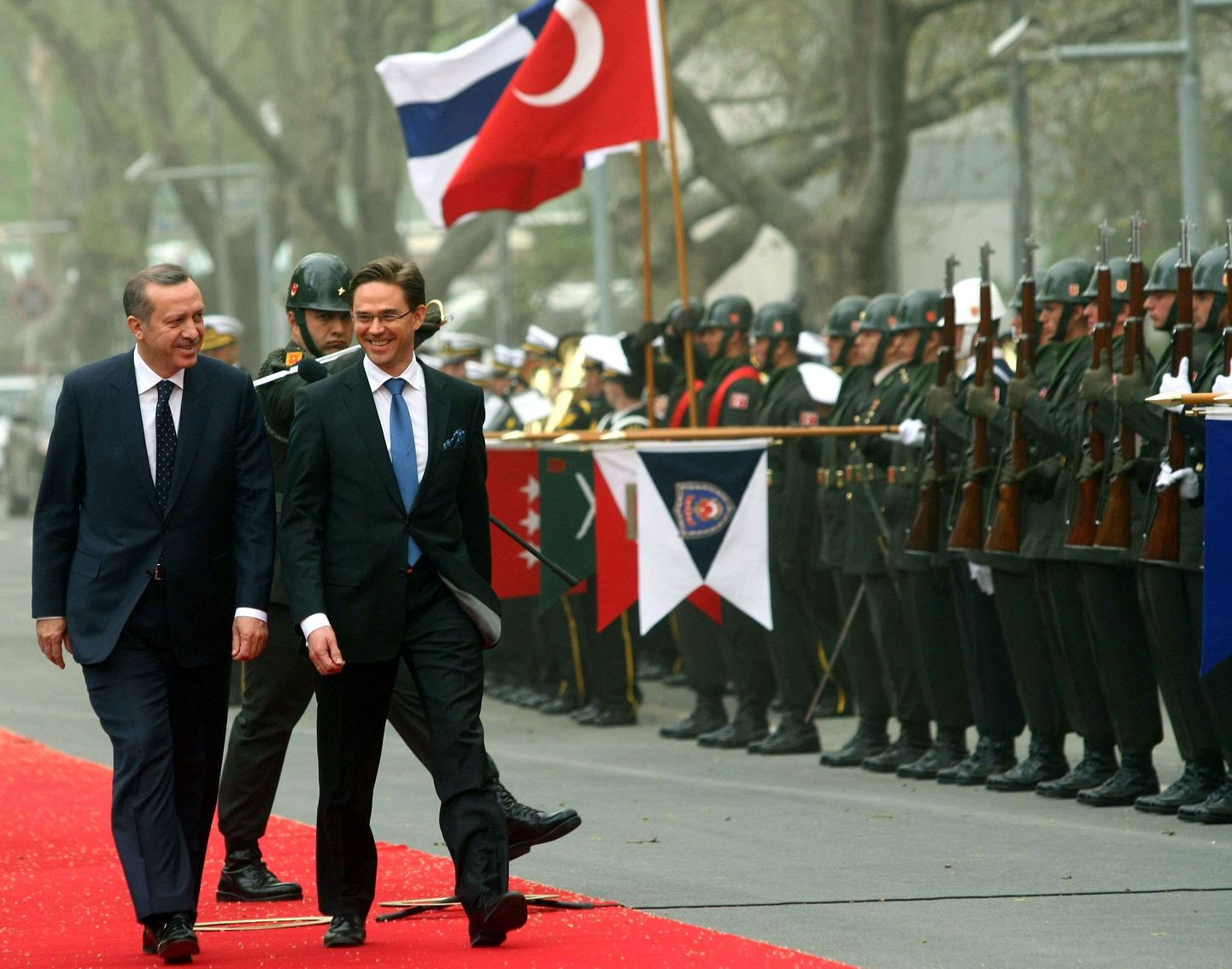 Recep Tayyip Erdoğan ja Jyrki Katainen täna Ankaras.
