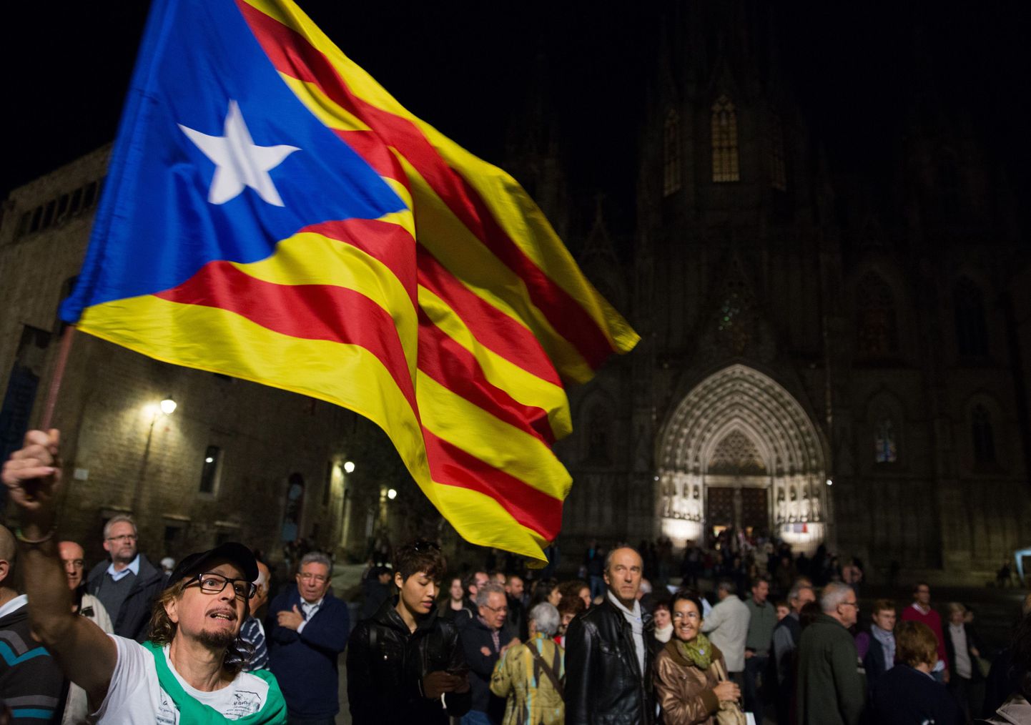 Kataloonia iseseisvuse toetaja Barcelonas.