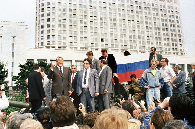 Venemaa president Boriss Jeltsin augustis 1991
