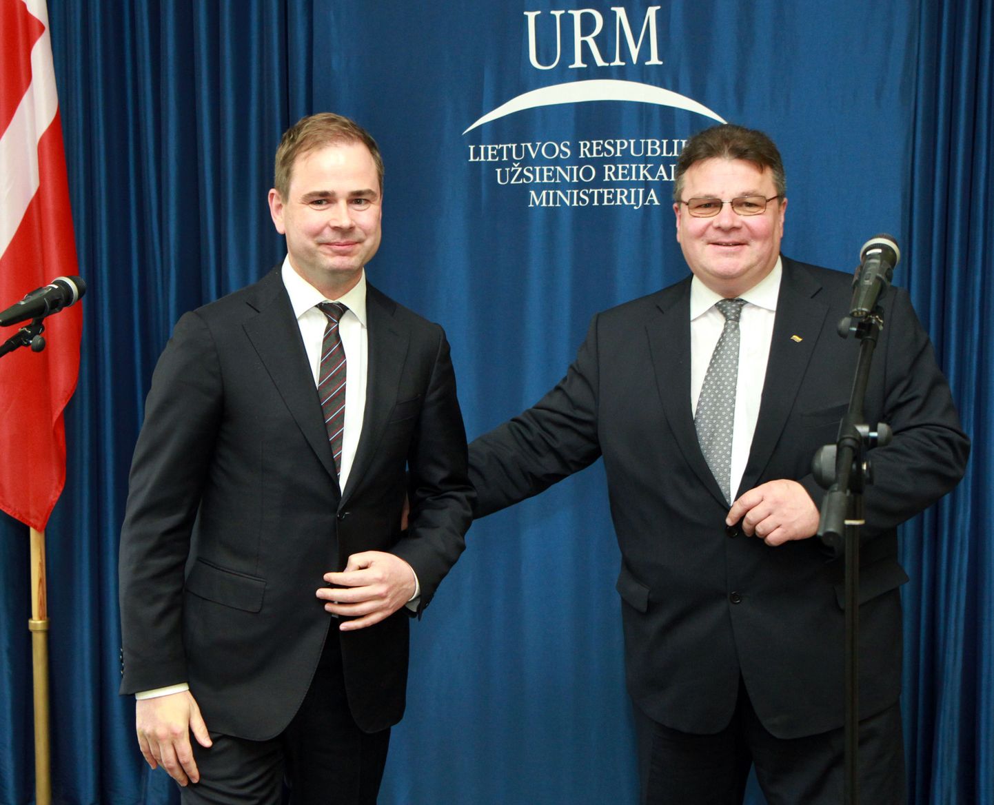 Taani kaitseminister Nicolai Wammen (vasakul) ja Leedu välisminister Linas Linkevičius.