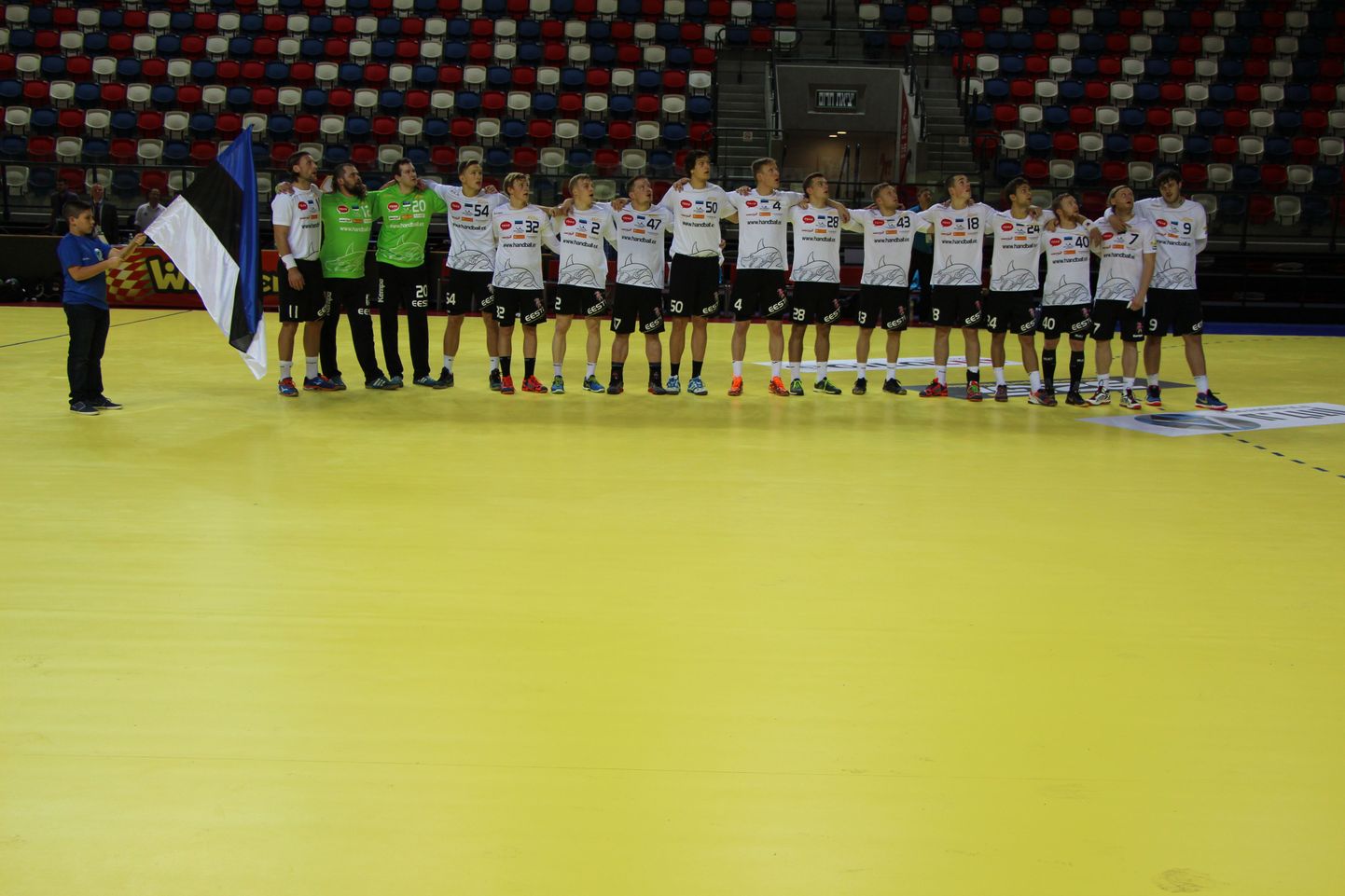 Сборная Эстонии по гандболу на отборочном турнире в Израиле.