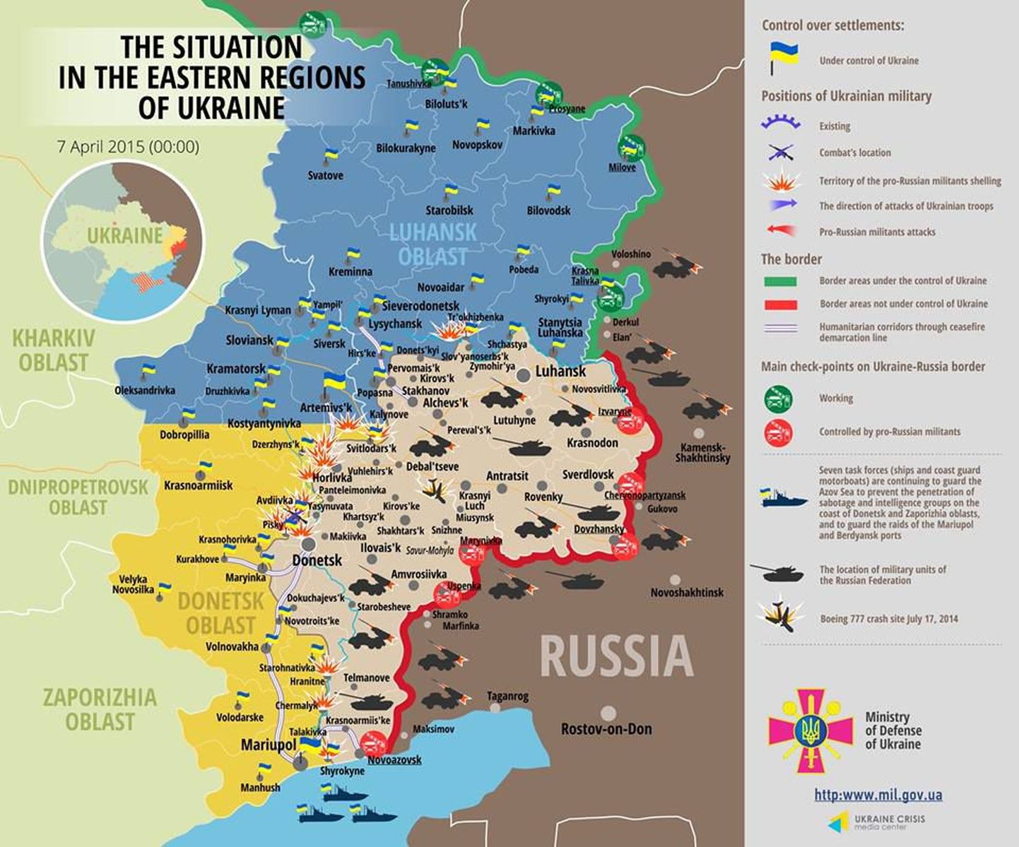 Jõudude paigutus Ida-Ukrainas