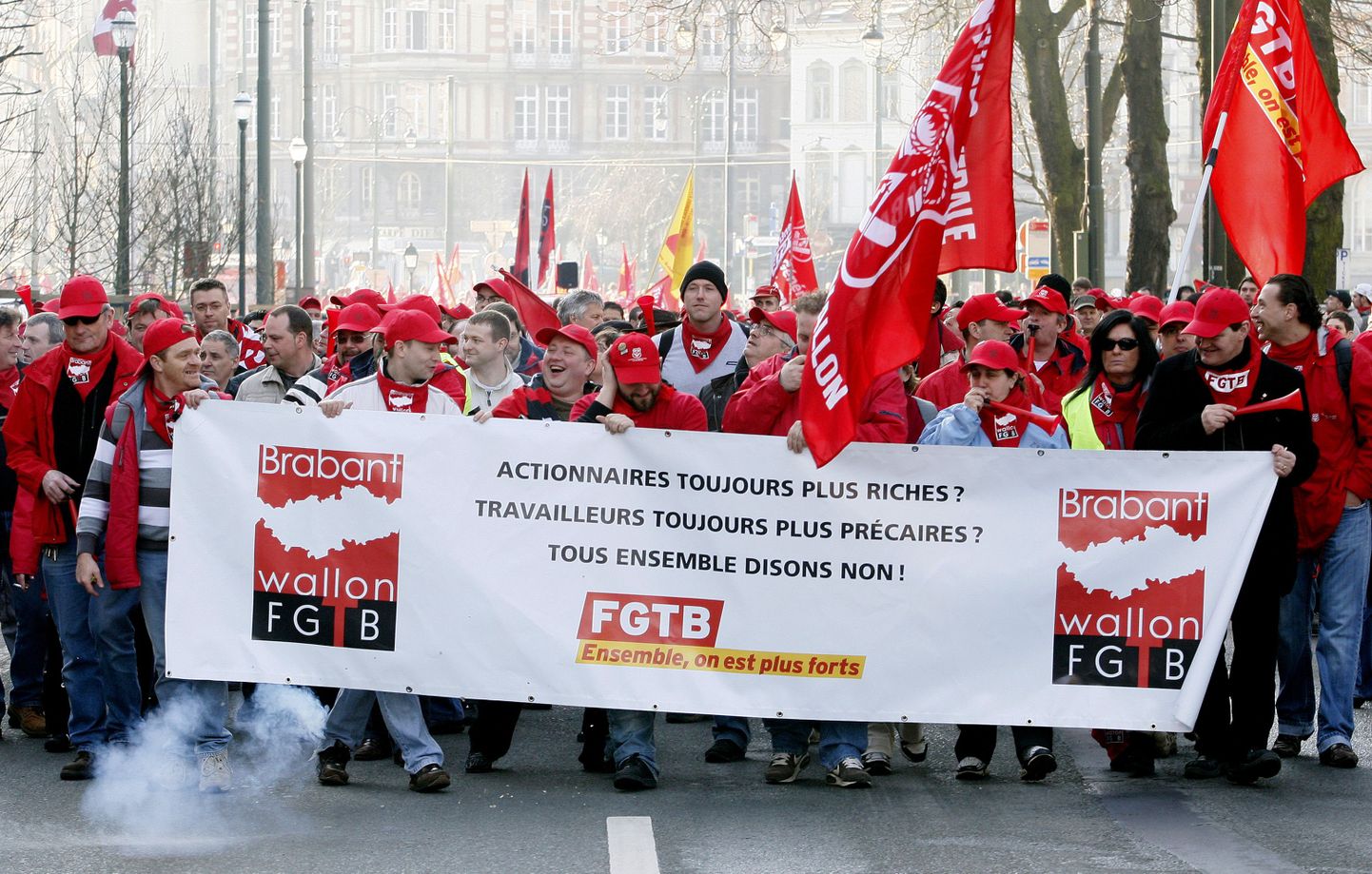 Демонстрация в столице Бельгии Брюсселе.