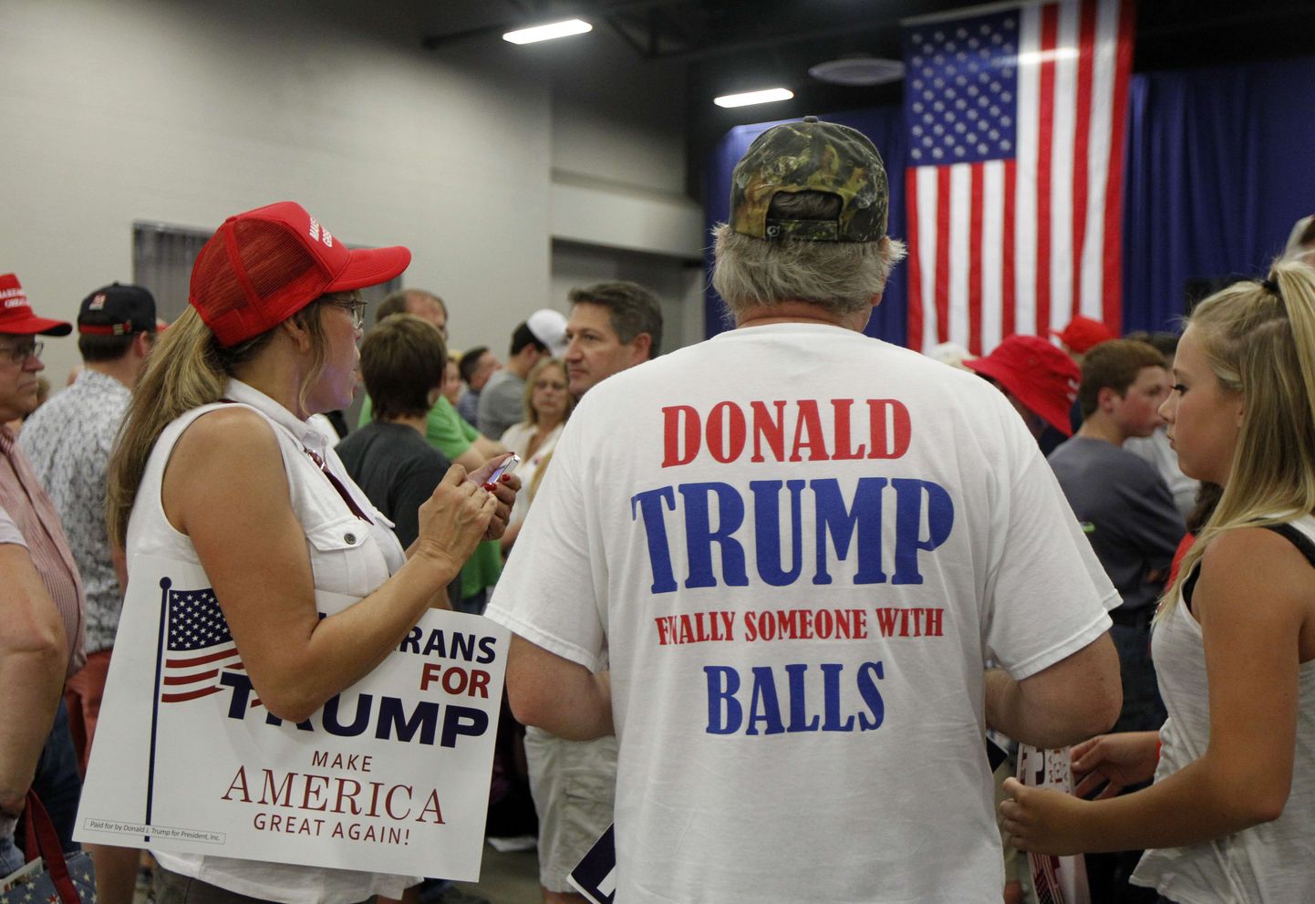 Donald Trumpi toetajad kampaaniaüritusel Cincinnatis.