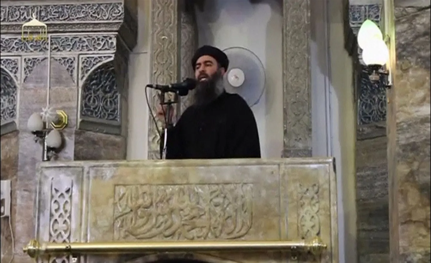 Kaader Abu Bakr al-Baghdadi väidetavast esimesest avalikust pöördumisest.