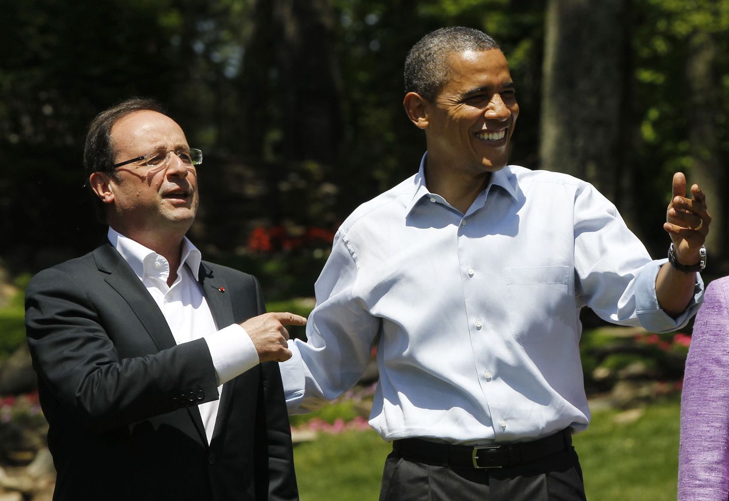 Prantsuse president Francois Hollande ja USA president Barack Obama G8 tippkohtumisel 19. mail Camp Davidis, Marylandis.