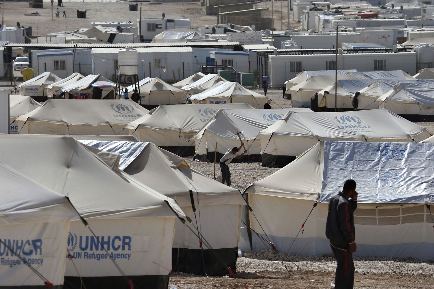 Süüria sõjapõgenike laager Jordaanias.